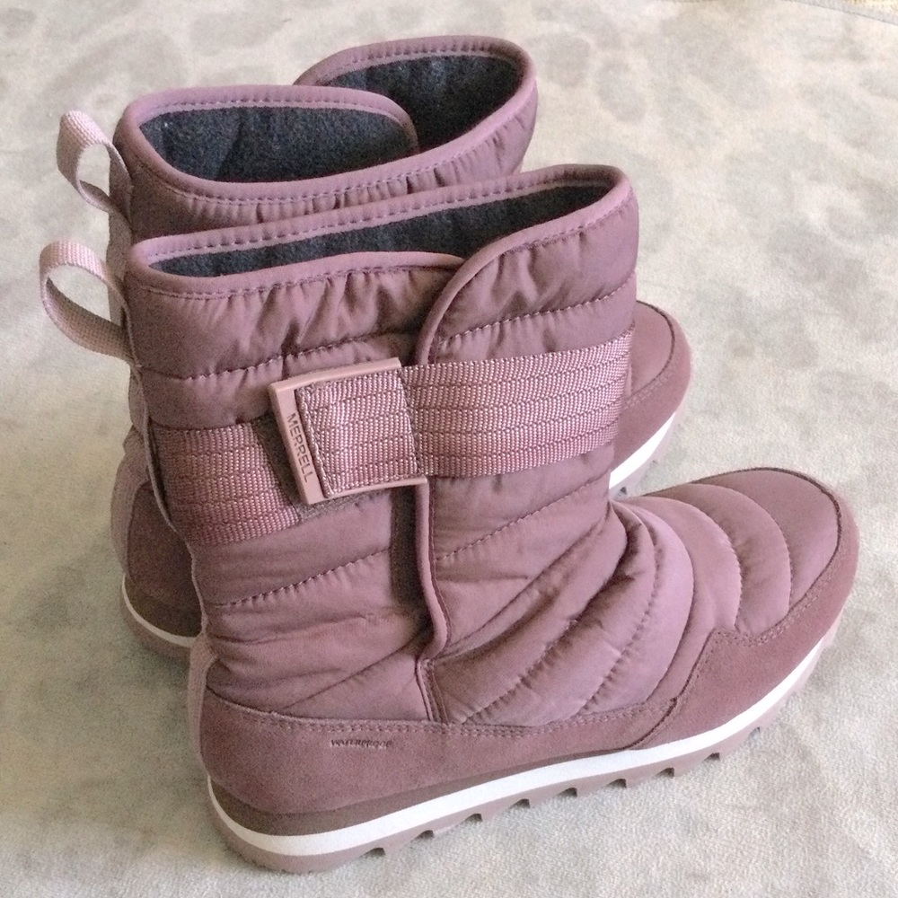 MERRELL Winter Waterproof Snow Boots Size 10 Purple